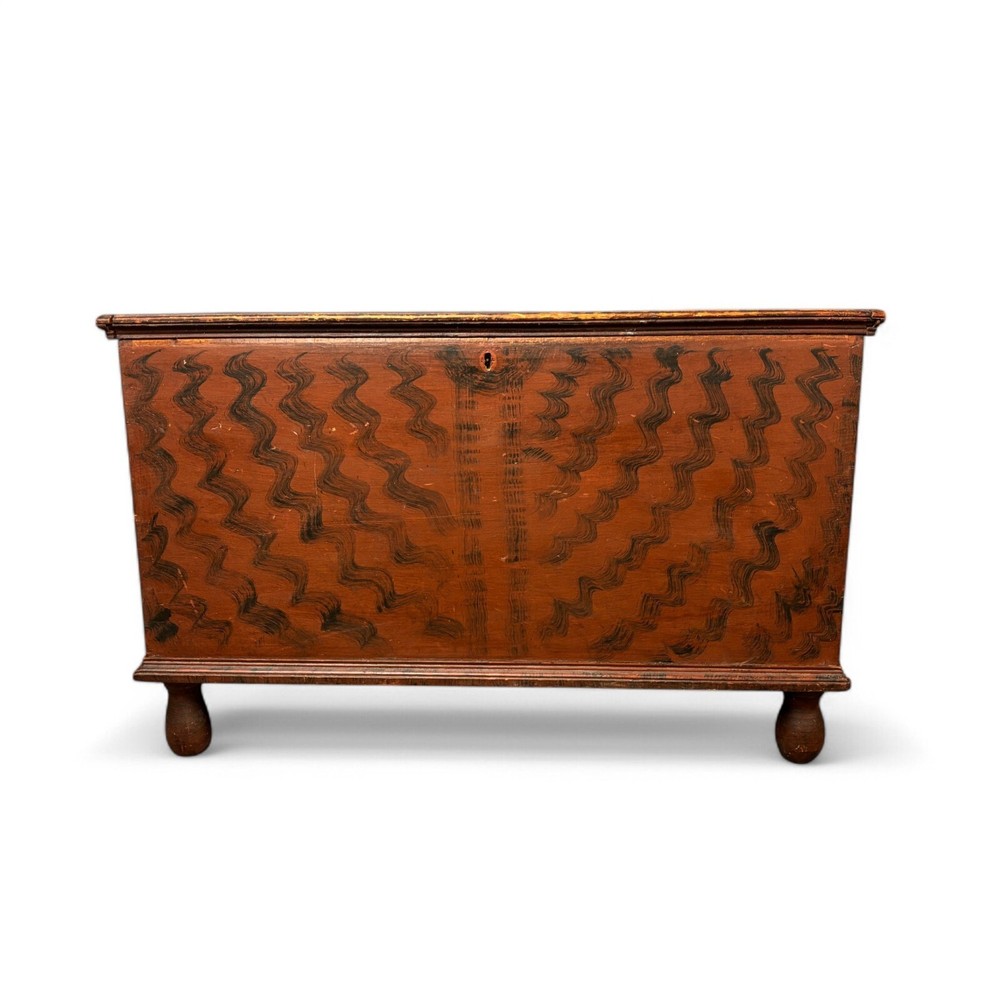 Fine 19th Century Grain Painted Blanket Chest