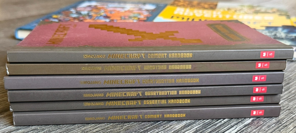 MINECRAFT Book 9pc Lot Guidebook Handbook Fiction Mojang Studios