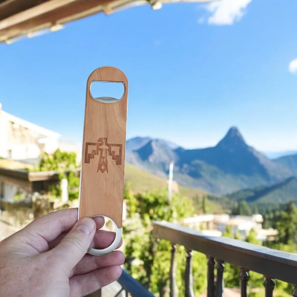 Wooden Bottle Opener - Thunderbird Native American
