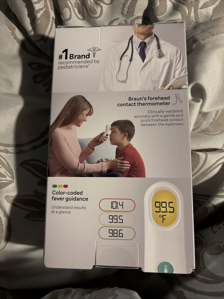 Braun Contact 5 Forehead Digital Thermometer, White