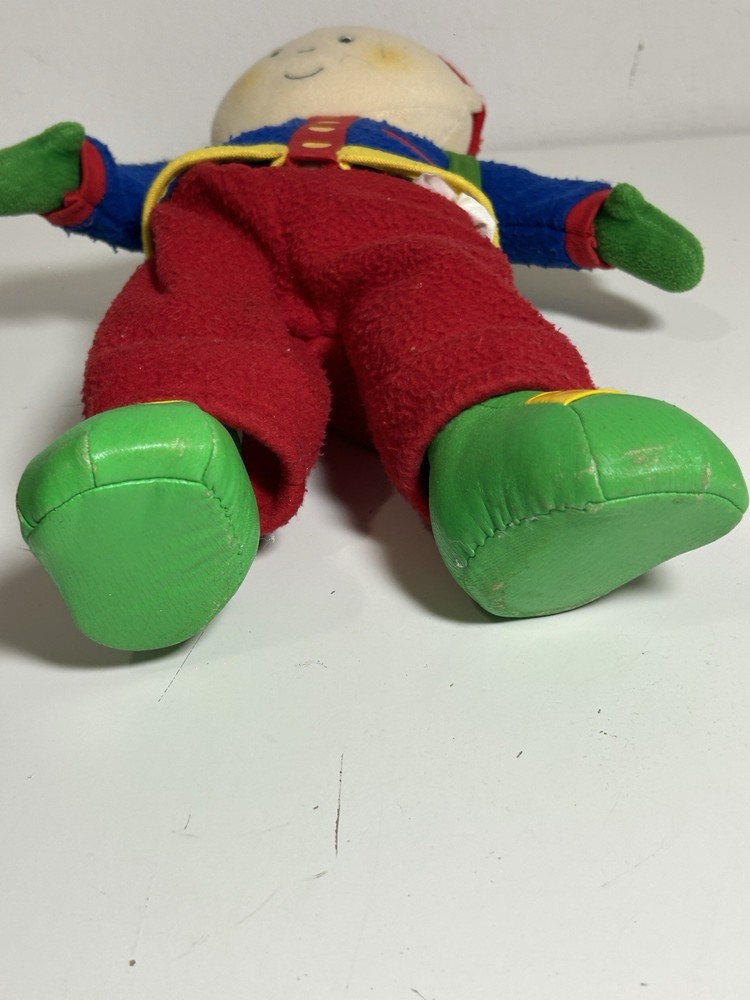 Vintage Fully Posable Caillou Plush Doll Winter With Back Pack