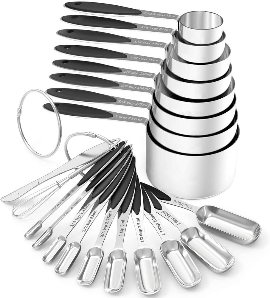 Measuring Cups and Spoons -  Stainless Steel 20 Piece Stackable Set, Inc