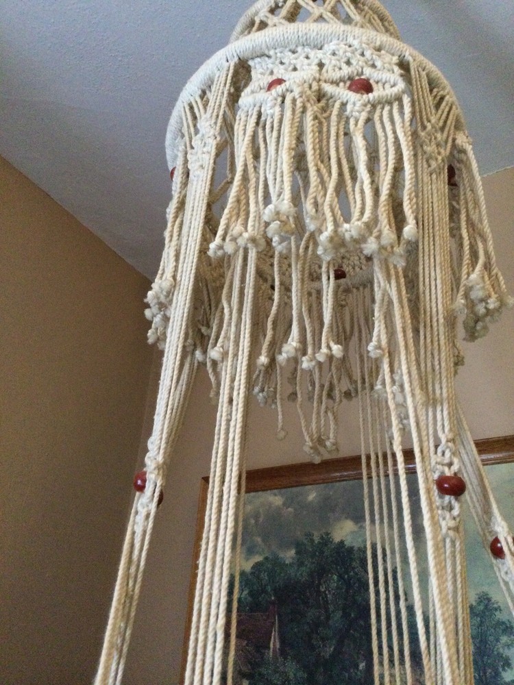 Huge Vintage Macrame Plant Hanger 80”