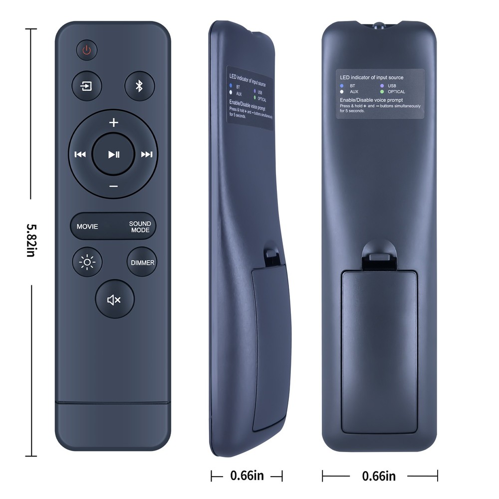 For Onn Soundbar 100075108 Remote Control