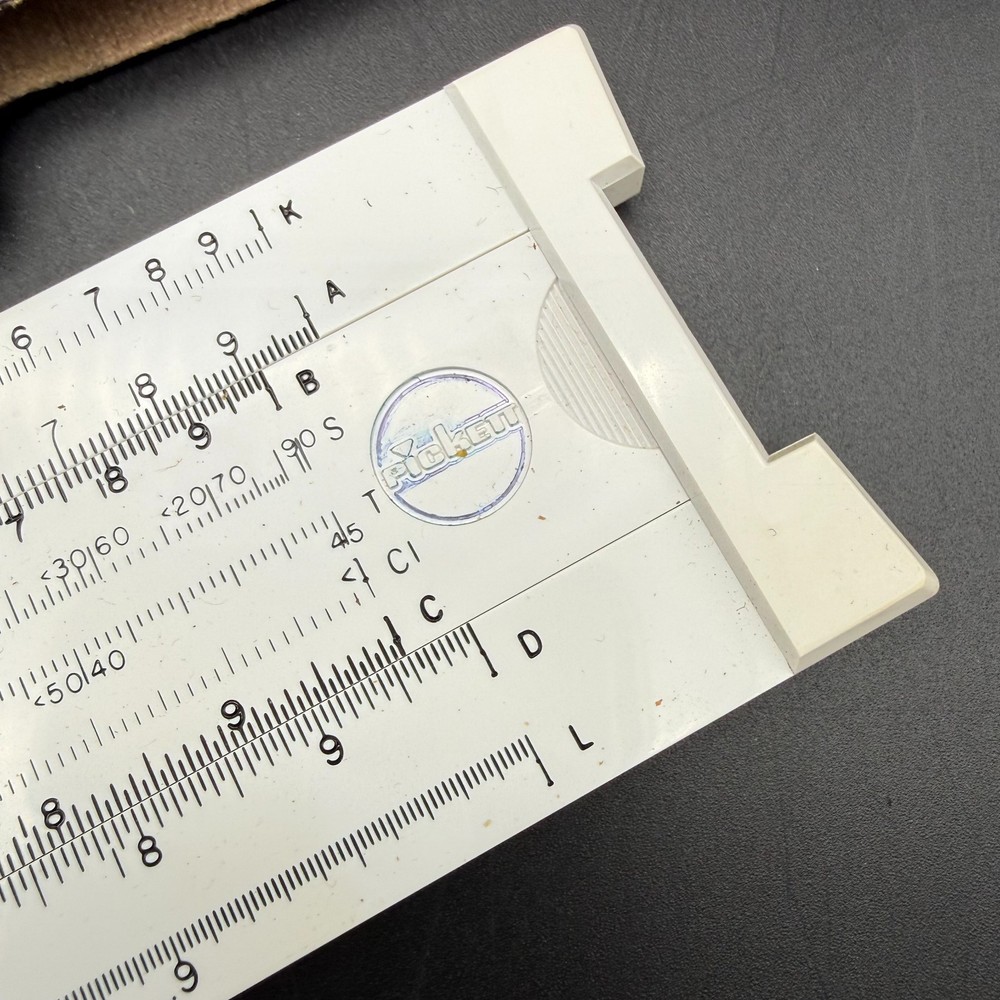 Vintage Pickett Microline 120 Slide Rule, Original Case, Instructions, Nice