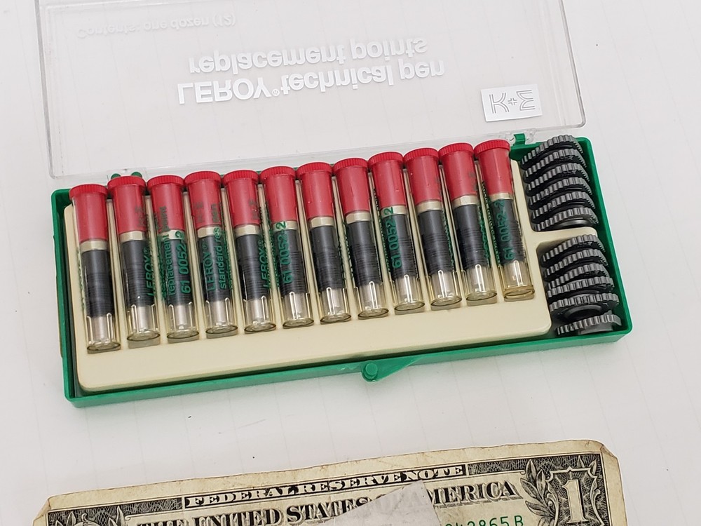 K+E Leroy Technical Pens Replacement Points Tips - BOX of 12 - Model 61-0052-2