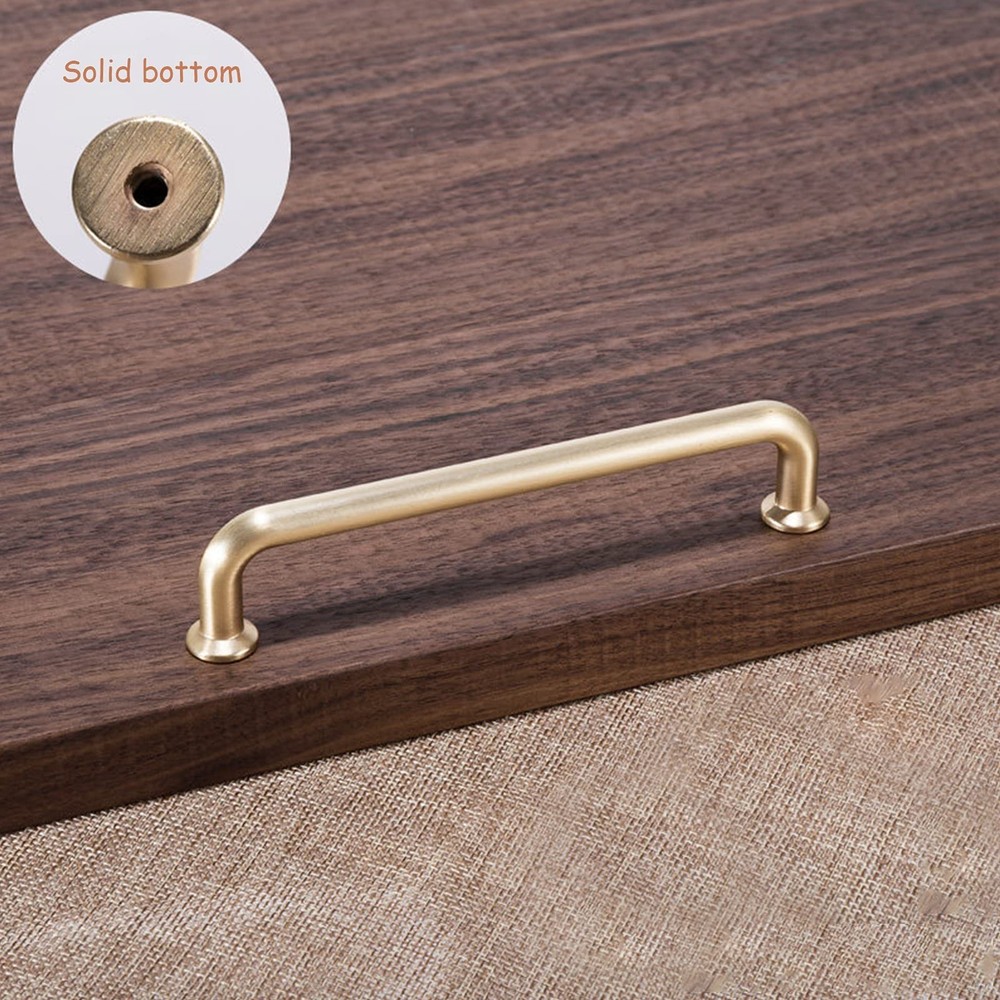 Bestory 10 Pack Hole Center 5''(128mm) Brushed Brass Kitchen Cabinet Pulls.Zi...
