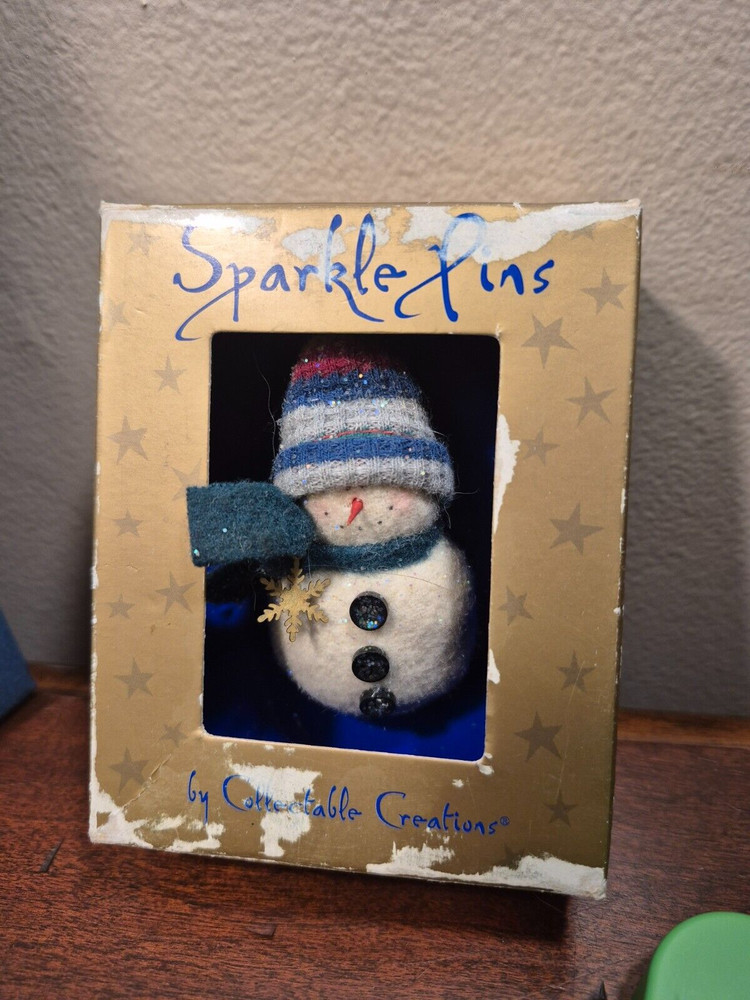 Sparkle Snowman pin