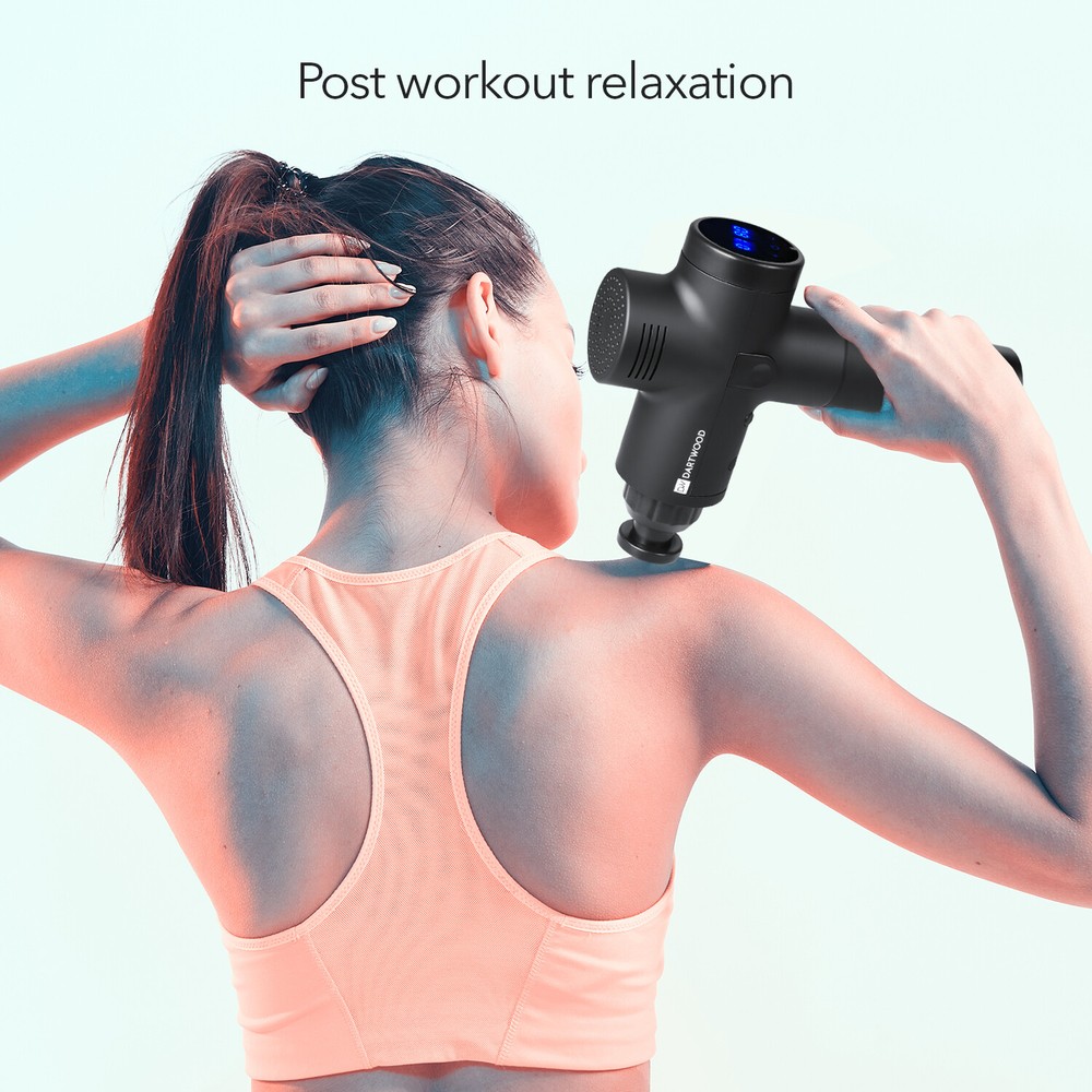 Portable Massage Gun Deep Tissue Percussion Multi Speed Adjustable Setting -Used