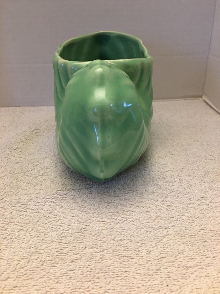 Vintage Planter Shell Shape Green Unmarked