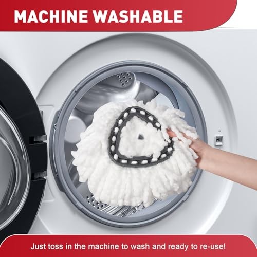 12-Pack Spin Mop Replacement Heads Compatible with Ocedar White-12pack(1-tank)