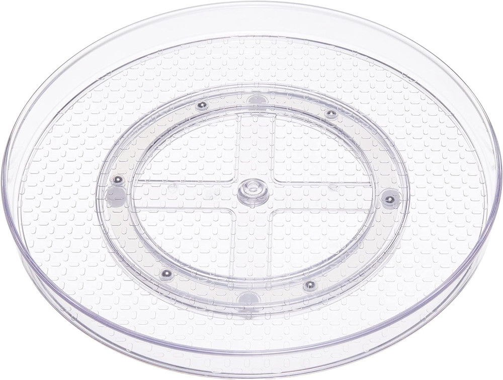 Clear Lazy Susan Turntable Organizer, 12-Inch, 2-Pack