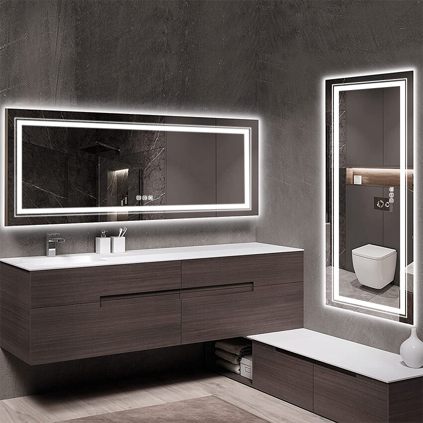 Multi Size Large Backlit Mirror LED Light Bathroom Vanity Mirror Home Hotel Gift