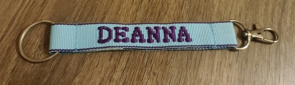 New Deanna Personalized Keychain Blue and Purple