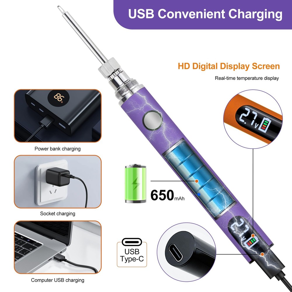 Rechargeable Thread Burner Kit，Knitting & Beading Thread Burning Tool，For Leathe
