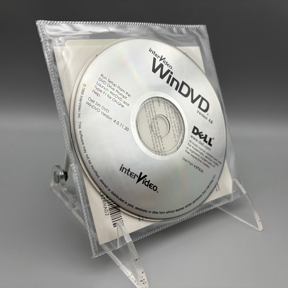 Vintage 1999 InterVideo WinDVD 4.0 Software For Computers DVD Player Dell SEALED