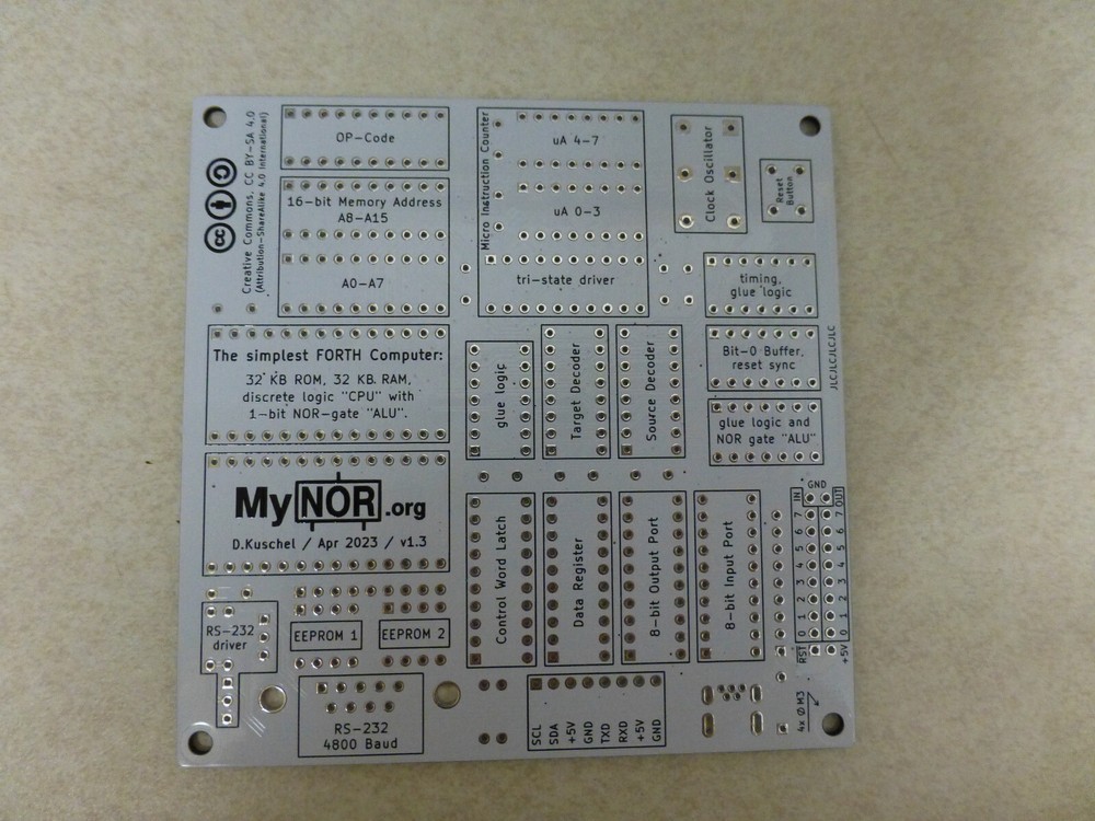 My4TH Board, Forth, MyNor, DIY Hardware Project, PCB ONLY, US Seller