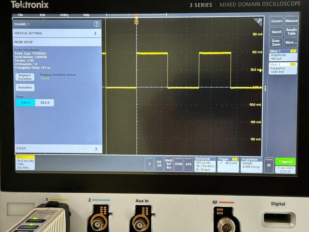 Tektronix TCP0030A 30A AC DC TekVPI Current Probe Functionally Tested Working