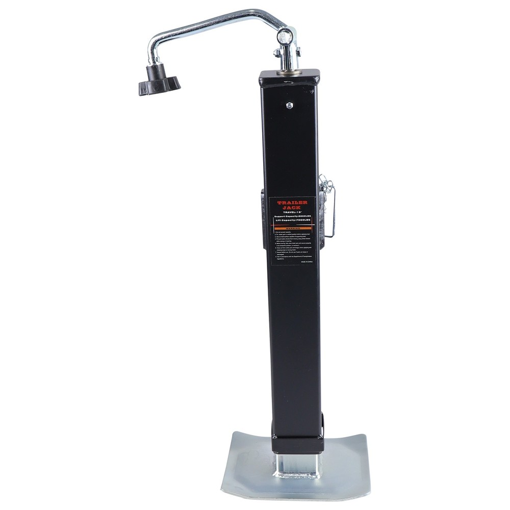 13" Adjustable Drop Leg 15" Lift 8000lbs Swivel Trailer Jack Tongue Pipe-mount