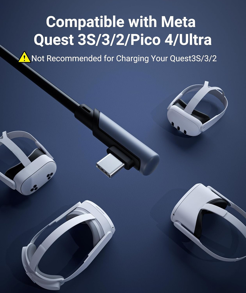 Link Cable 16 FT Compatible with Oculus/Meta Quest 3/Meta Quest 3S, Quest2/Pro/P