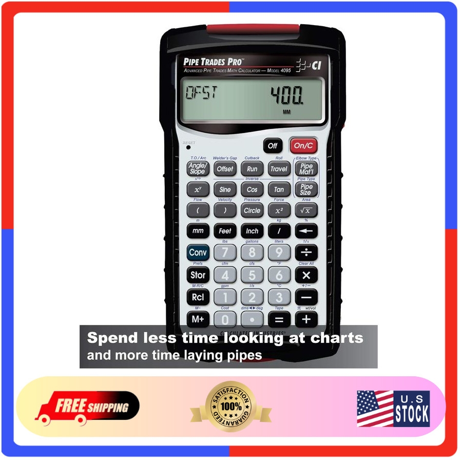Pipe Trades Pro Calculator 4095, Advanced Math Tool for Pipefitters