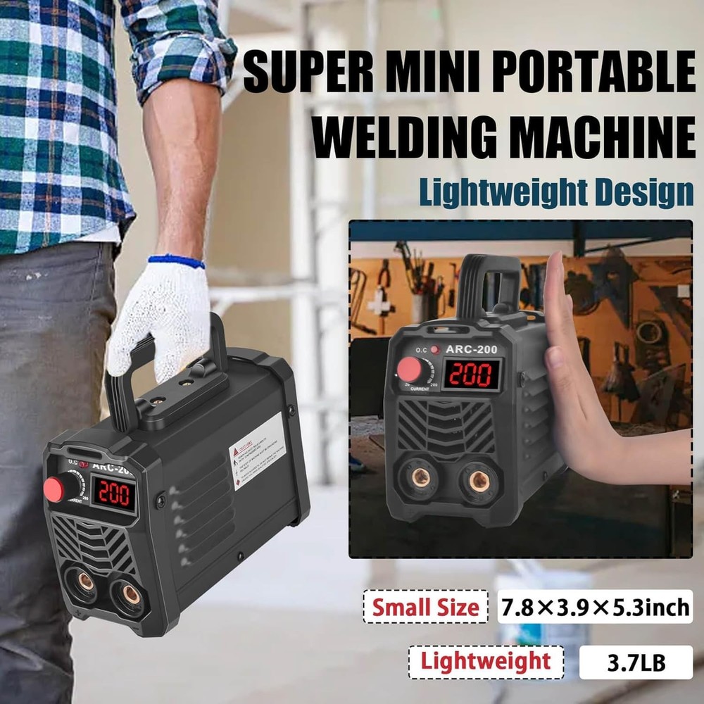 200A Mini Portable Welding Machine with 20 Rods - Advanced IGBT Technology