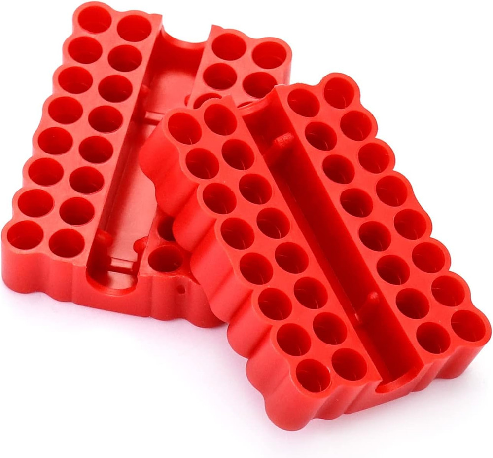 Screw Bit Holder Storage Box 4 Pack 33 Hole Hex Bit Rack for Easy Organization