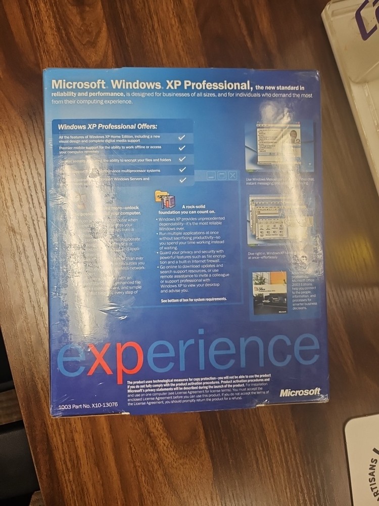 RARE Sealed Microsoft Windows XP Professional Version 2002 Unopened