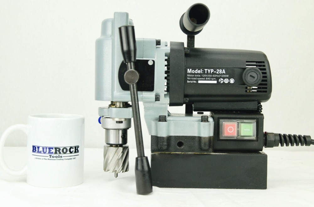 BLUEROCK ® Tools TYP-28A MINI Magnetic Drill Press Typhoon Small Mag Annular