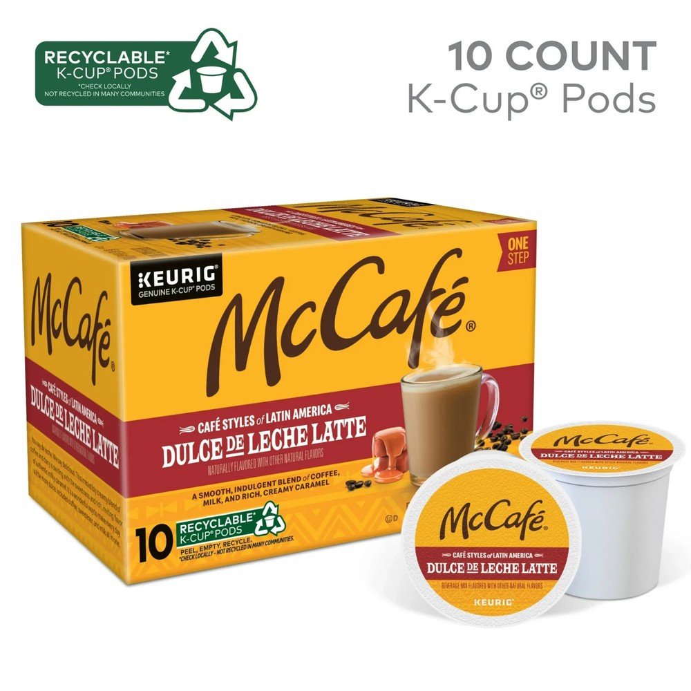McCafe, Dulce de Leche One Step Latte Medium Roast K-Cup Coffee Pods, 10 Count
