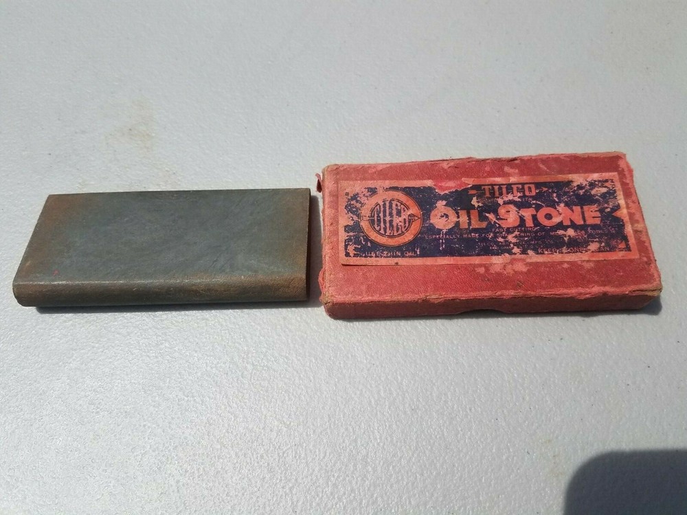 Vintage Tilco Oil Stone "Fine" For Sharpening Mechanics Tools