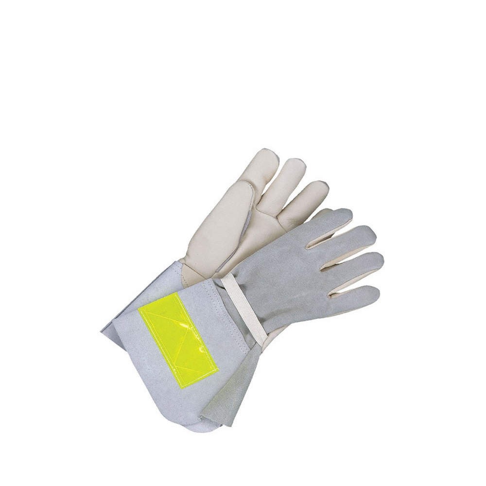 BDG Welding Gloves,Gray Cowhide,M,PR 823FA5