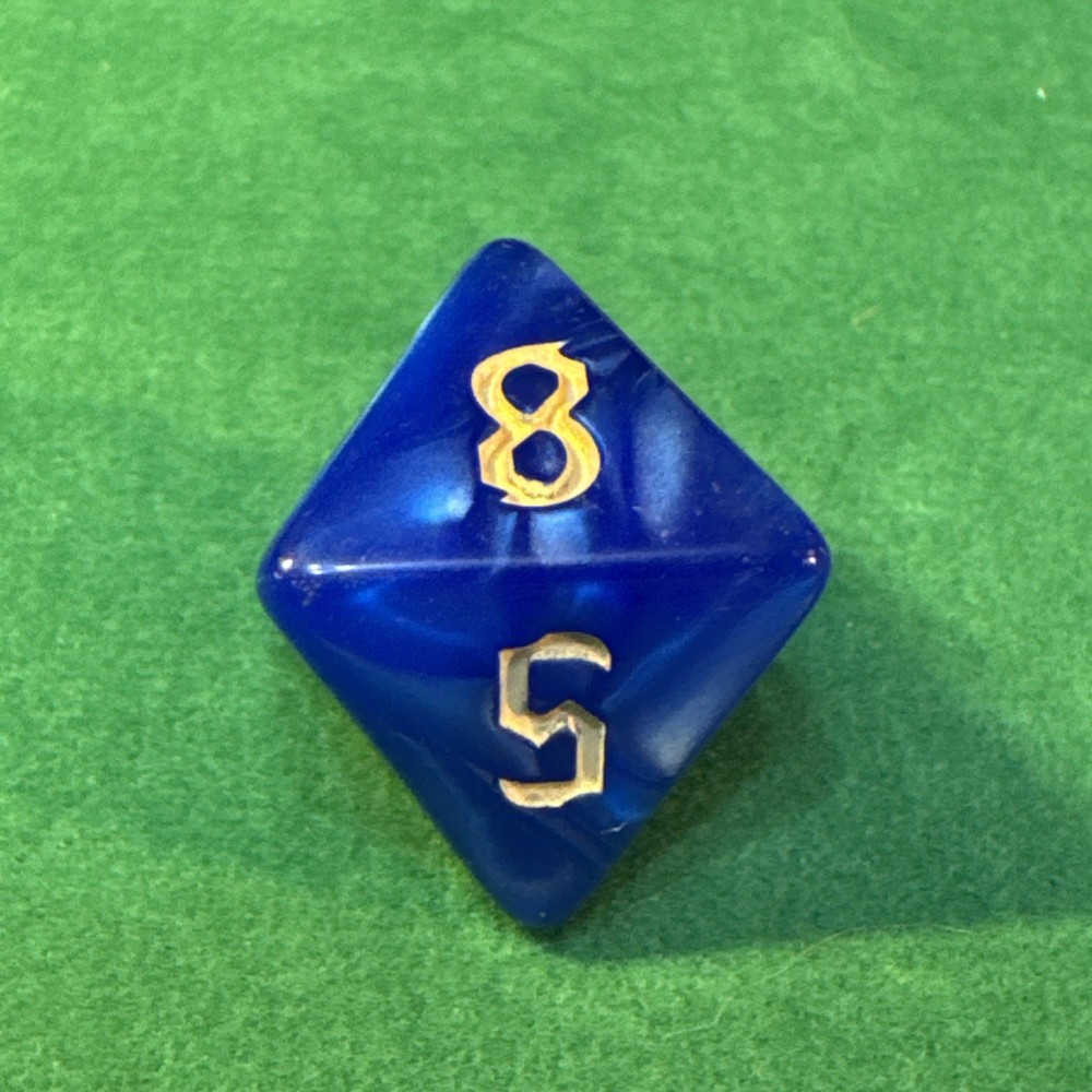 Blue Marbled 7-piece Acrylic Dice Set - RPG DND 21