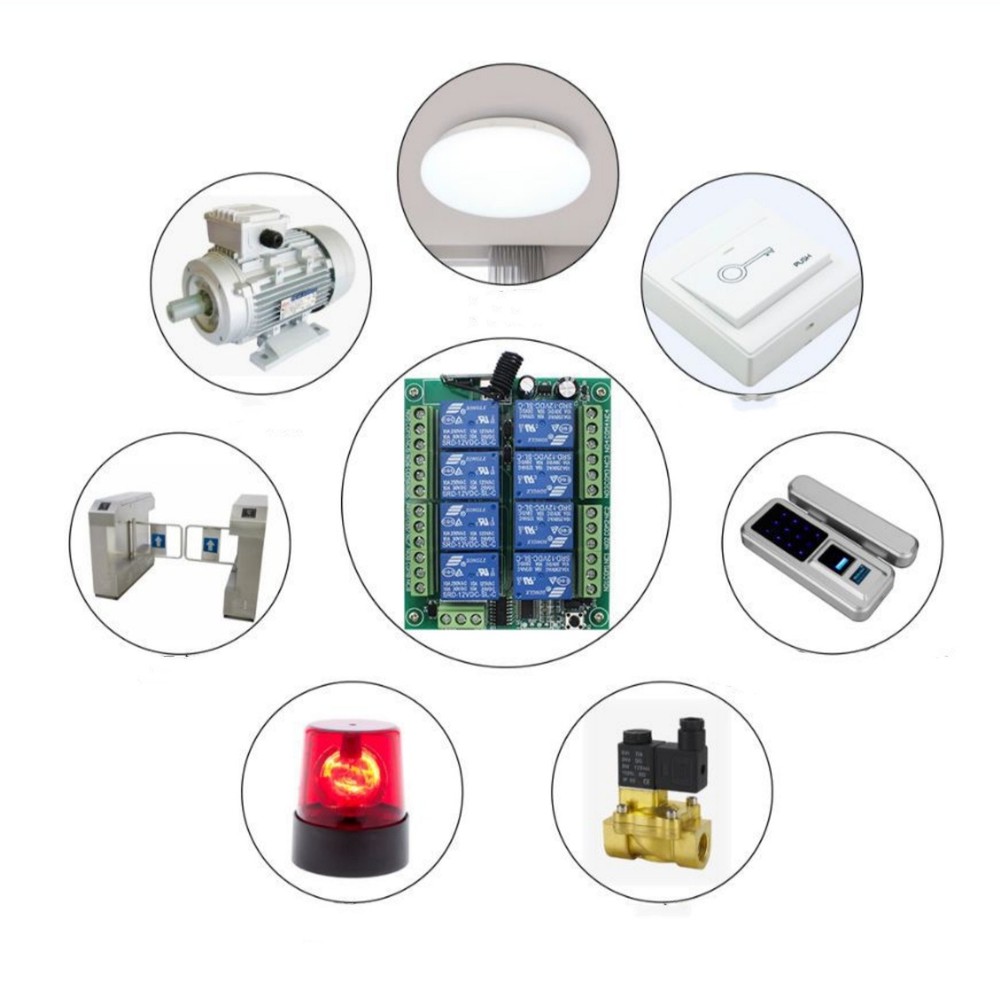 DC12V Relay 433mhz Multi Functional 433mhz 8CH wireless RF Remote Control Switch