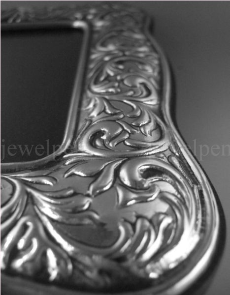 High-Quality Victorian Photo Frame Solid 925 Sterling Silver Mahogany(V1)