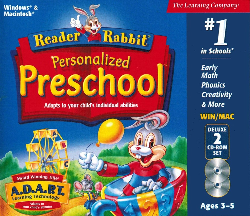Reader Rabbit Personalized Preschool Deluxe (2 CD-ROM Set) (with Windows XP /...