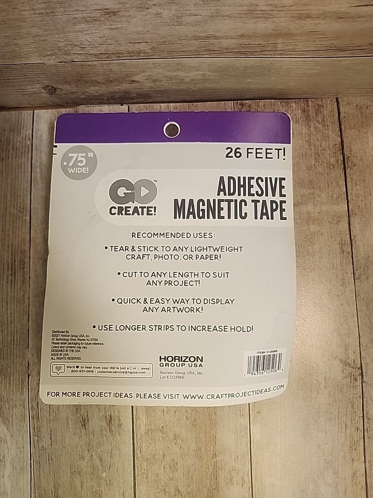 Go Create Adhesive Magnetic Tape 1”