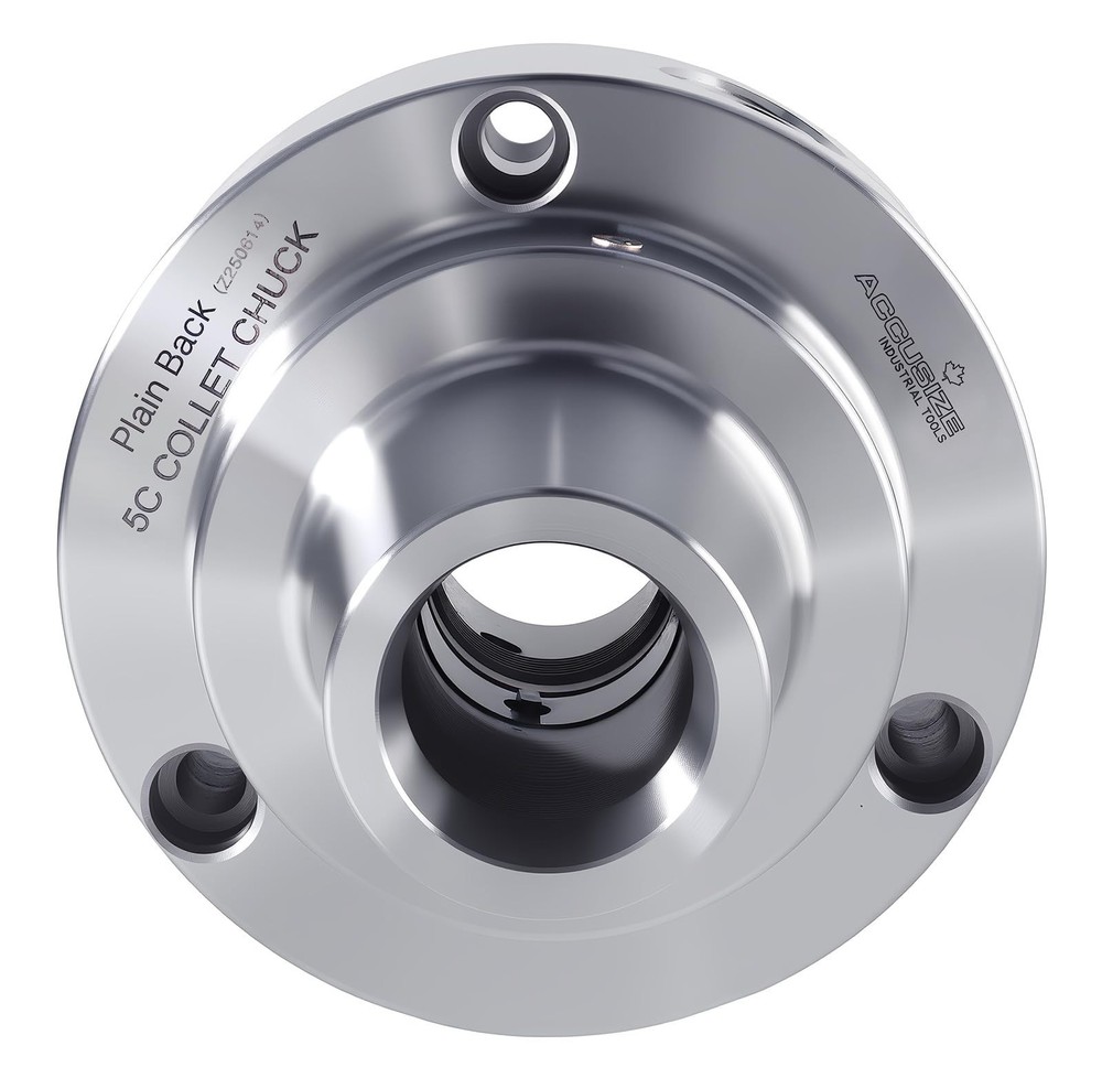 Accusize Industrial Tools 5C 5'' Collet Chuck, Plain Back, for Lathe Machine,...