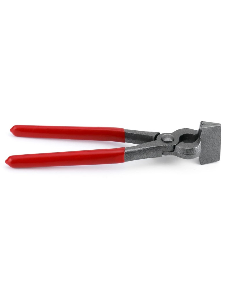 QWORK Flat Pliers Leather Press Pliers, Edge Adjustment Red