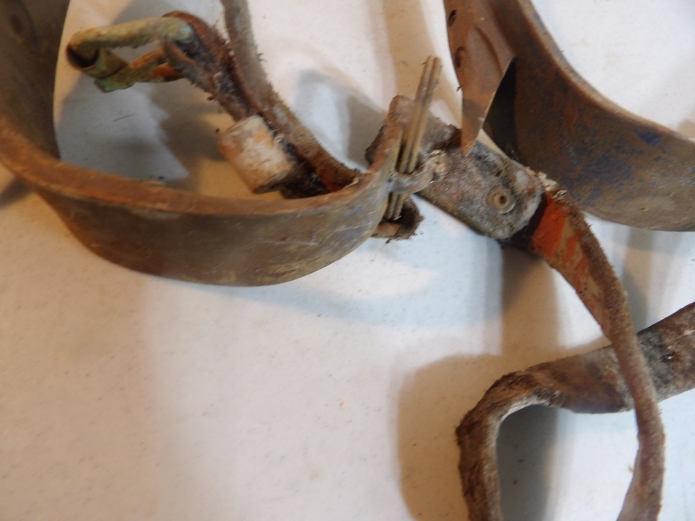 Tree Climbing Spikes ( leather in bad condition )