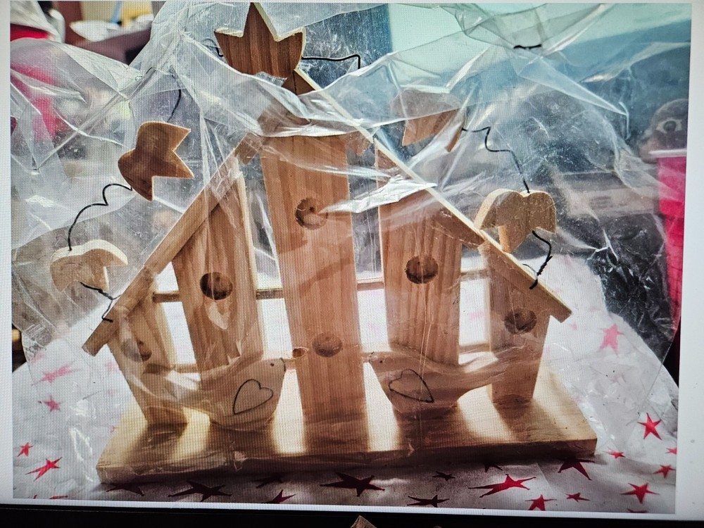 Wooden Items Mirror and birds