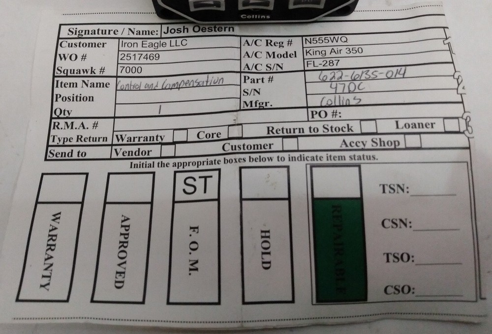 Collins Control and Compensation Unit 622-6135-014