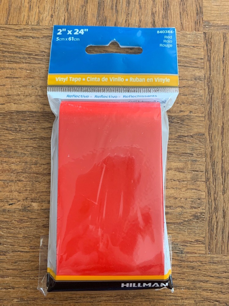 2”24” Reflective Red Vinyl Tape