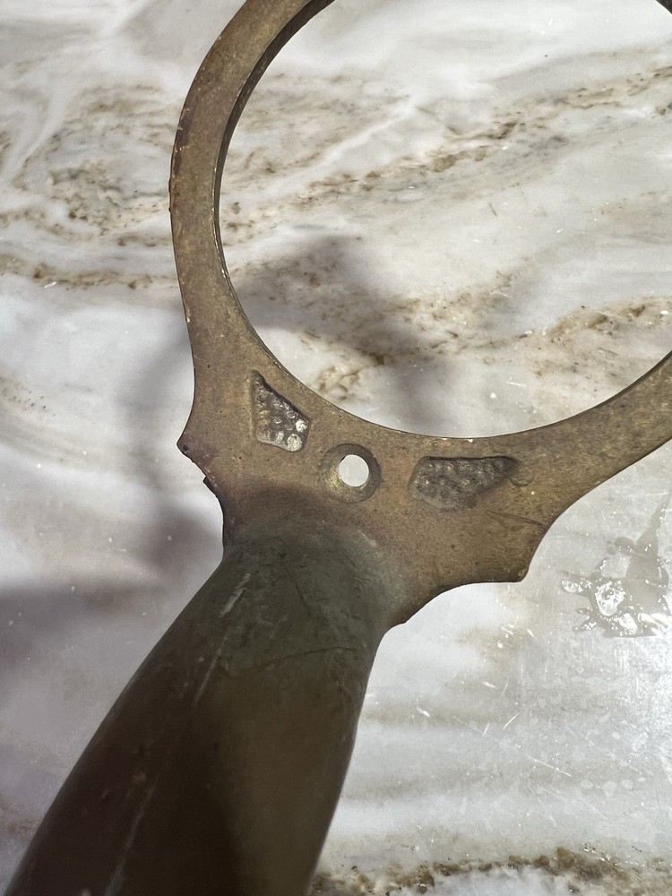 Vintage traditional solid brass door pull handle with cylinder lock Insert