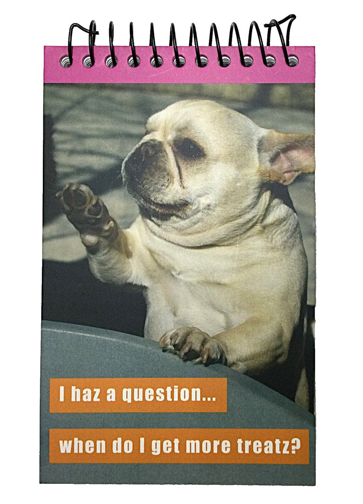 Dog themed Spiral Note Pad - 3.75" x 6" - 75 sheets