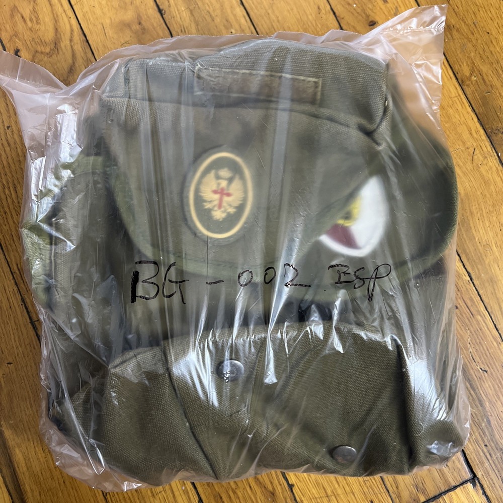 vintage military canvas haversack