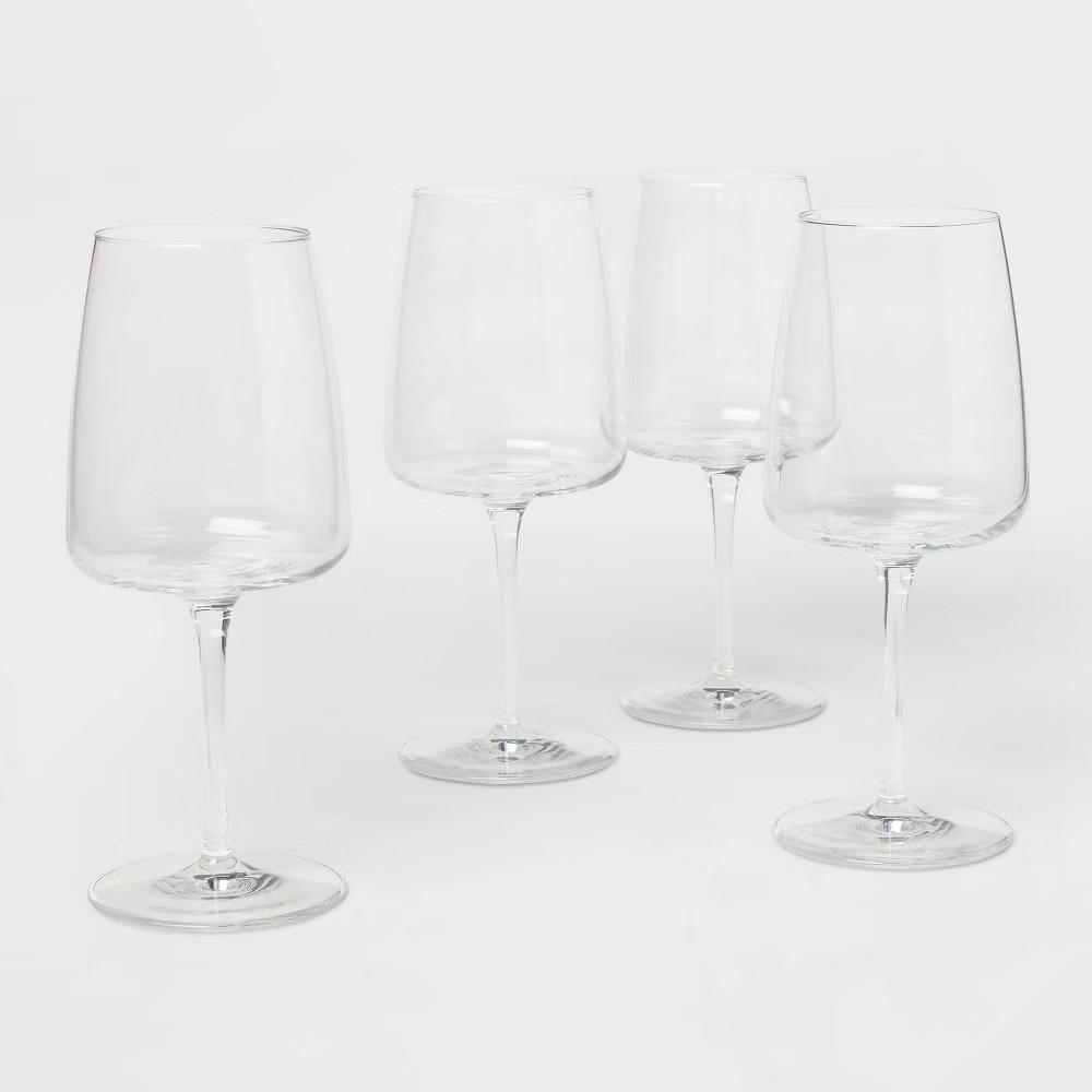 4pk Simbury Wine Glasses Red - Threshold
