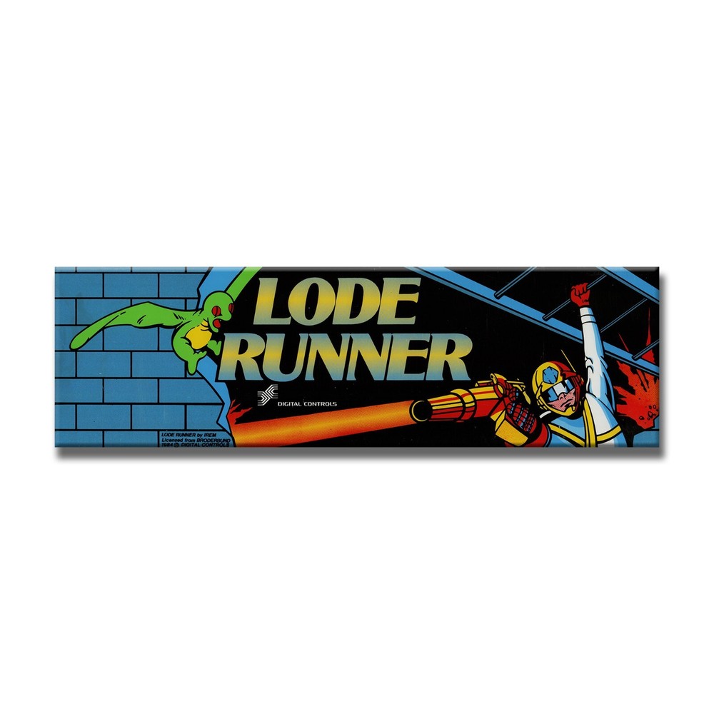 Lode Runner Premium Arcade Marquee Restoration Backlit Sign Insert