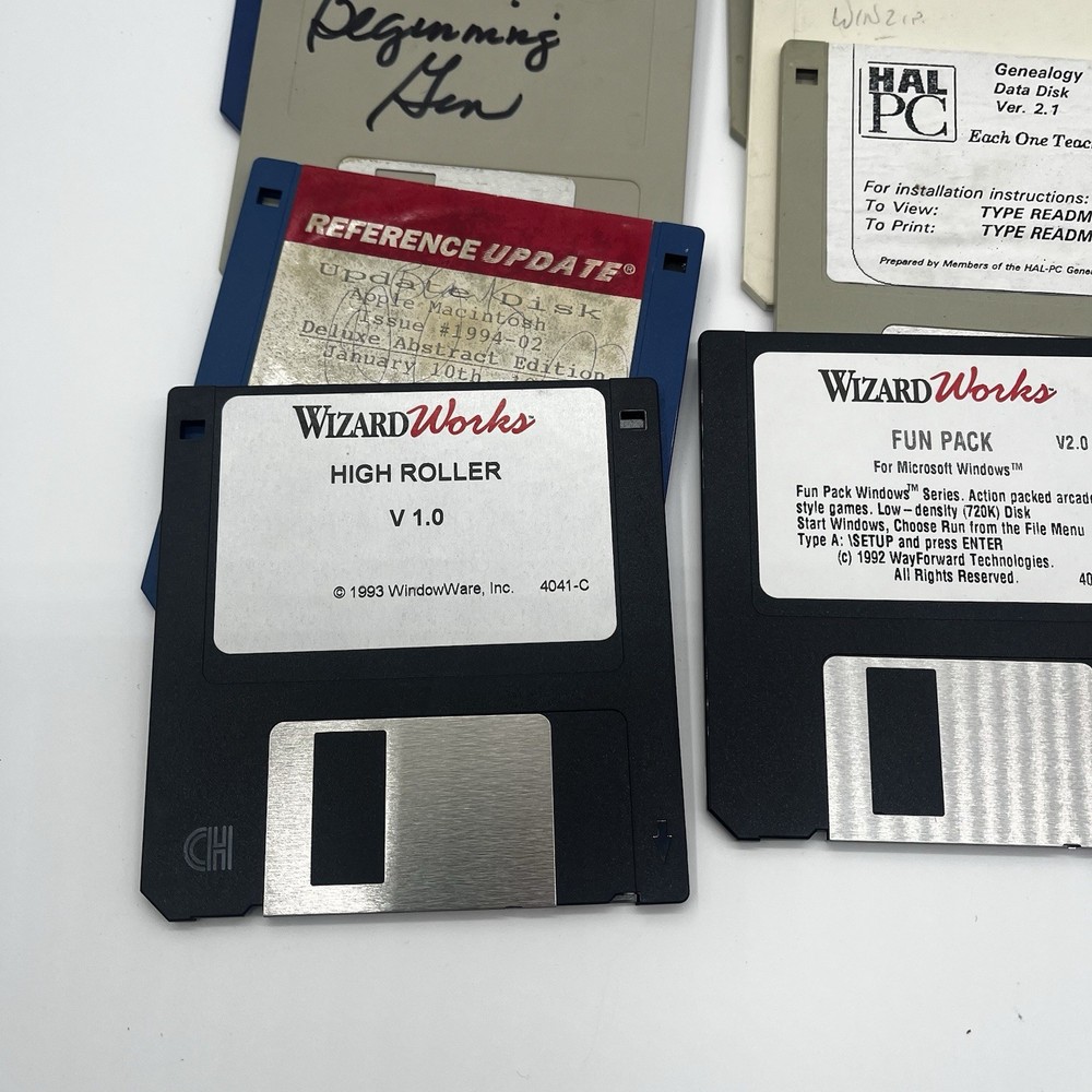 Fellowes Disc Storage With 3.5 Floppy Discs Untested VTG