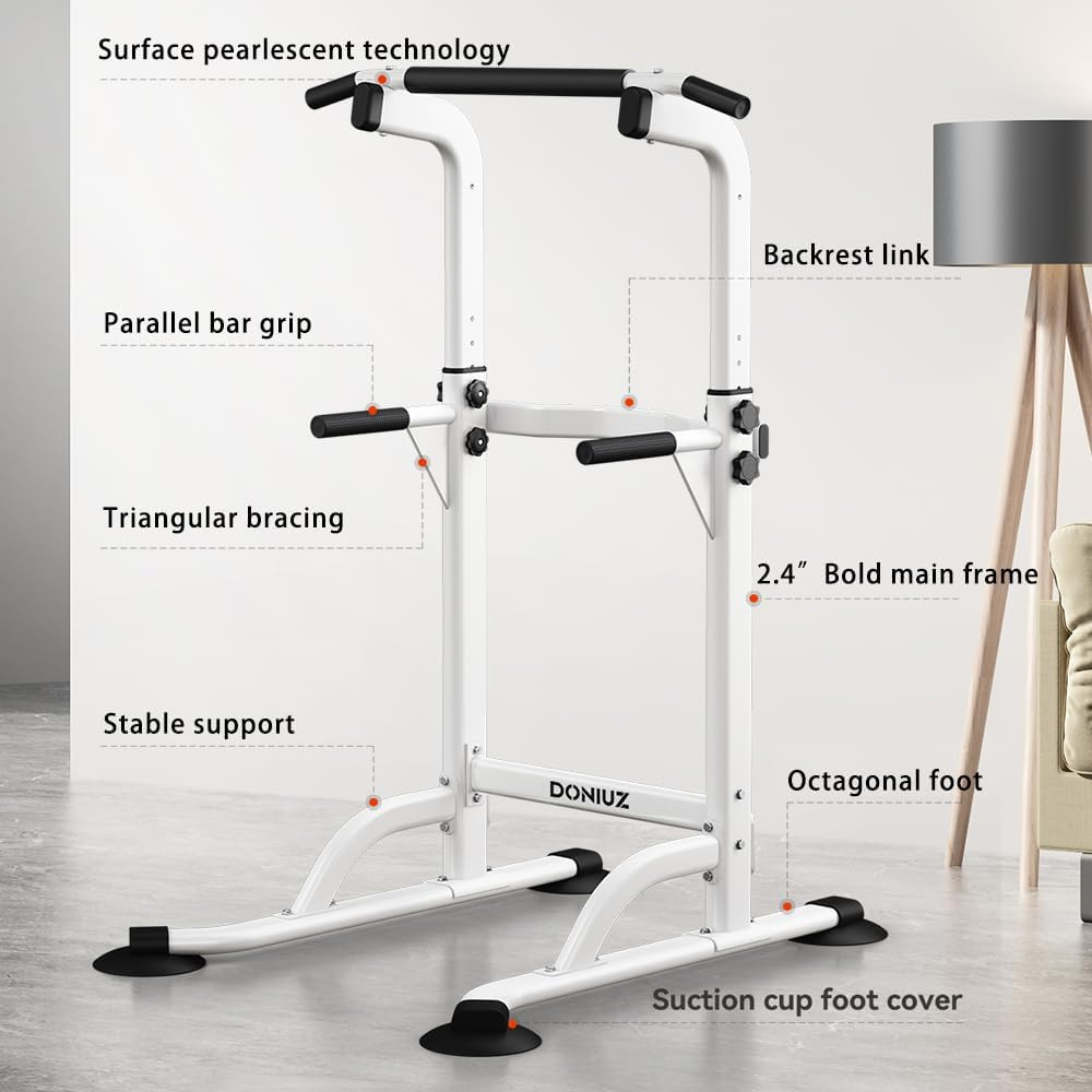 Power Tower Pull up Bar and Dip Station, Multi-Function Home Gym, Strength Train